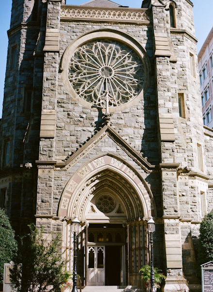 the exterior of the church