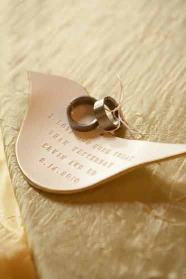 Paloma's Nest ring bearer bowl with wedding rings