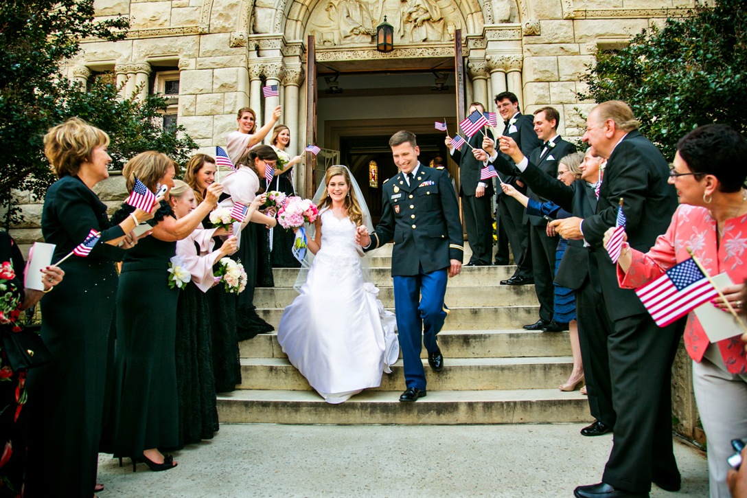 DC wedding planner Bellwether Events Janice Carnevale - church wedding grand exit - military