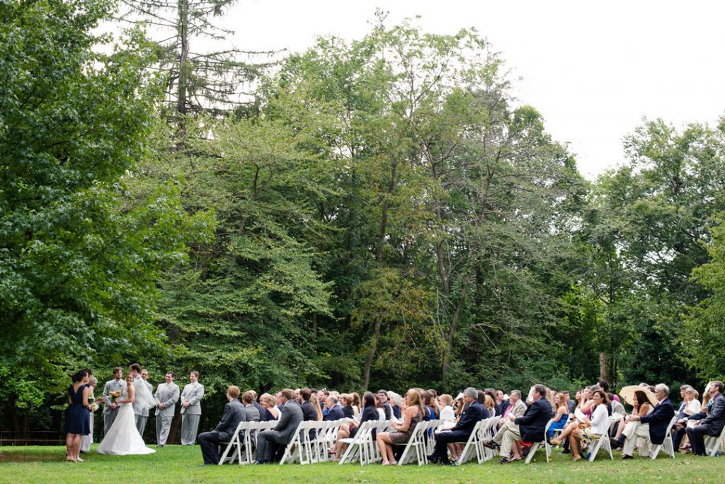 woodend sanctuary wedding photo - sample wedding budget - floor plan - costs - south lawn ceremony