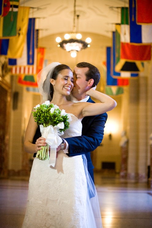 Bride and groom portrait in OAS in Washington DC