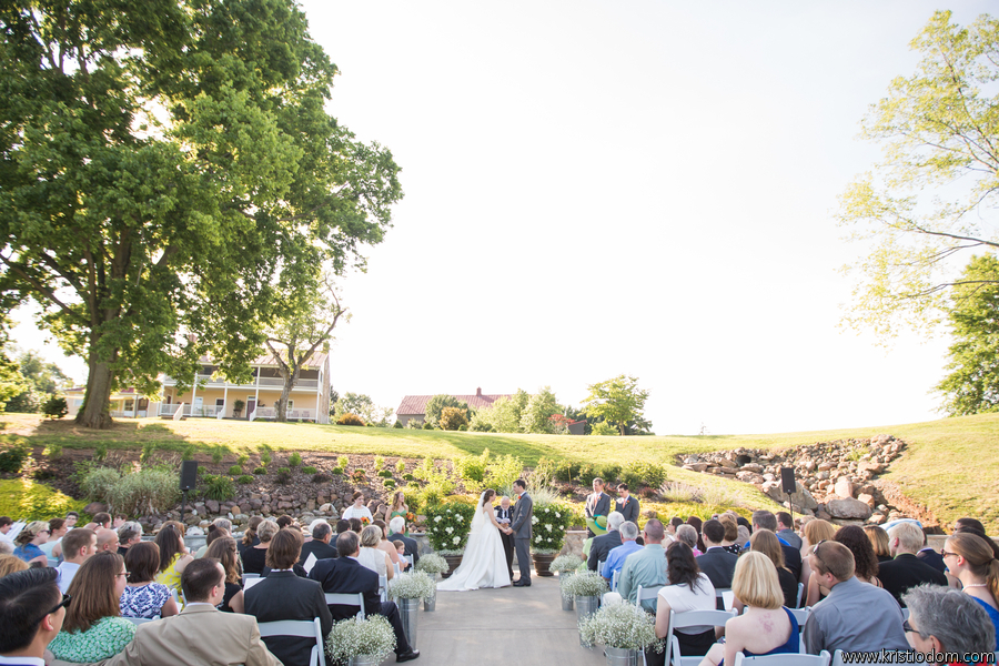 Riverside on the Potomac wedding ceremony - Virginia wedding barn