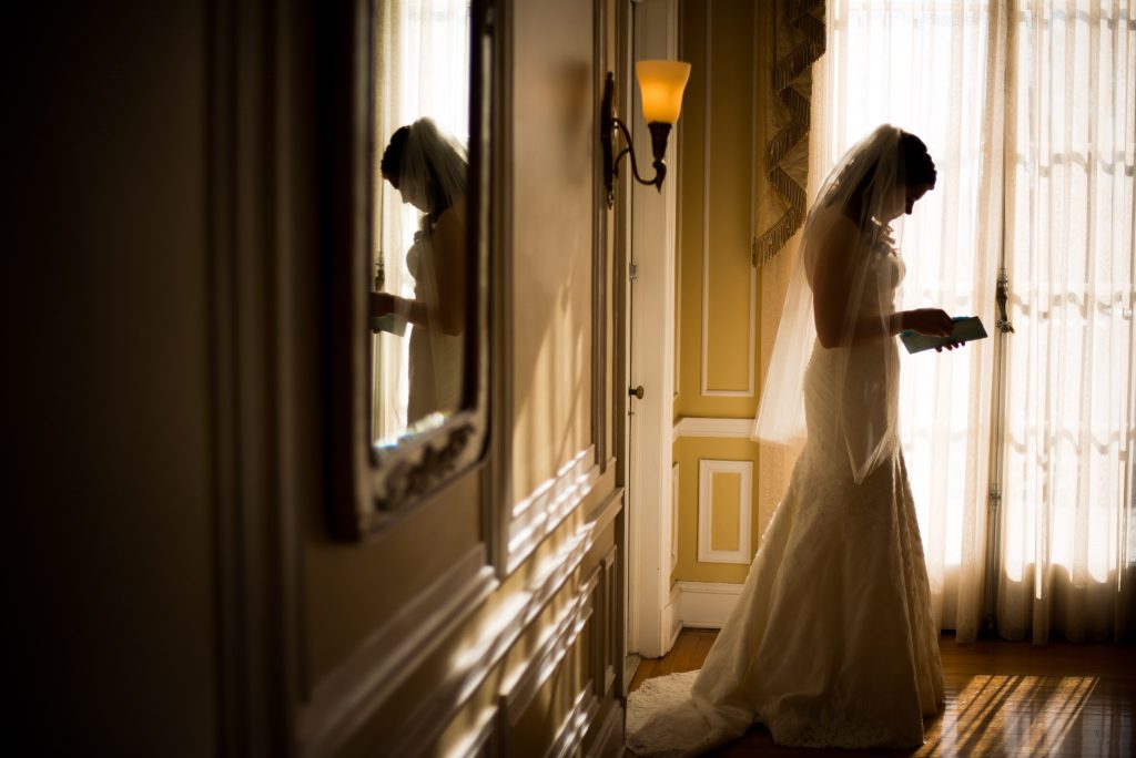 Oxon Hill Manor Maryland wedding Bellwether Events bride silhouette
