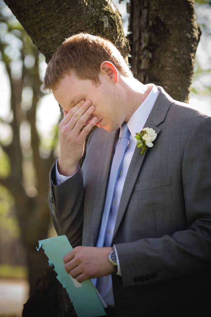 Oxon Hill Manor Maryland wedding Bellwether Events emotional groom