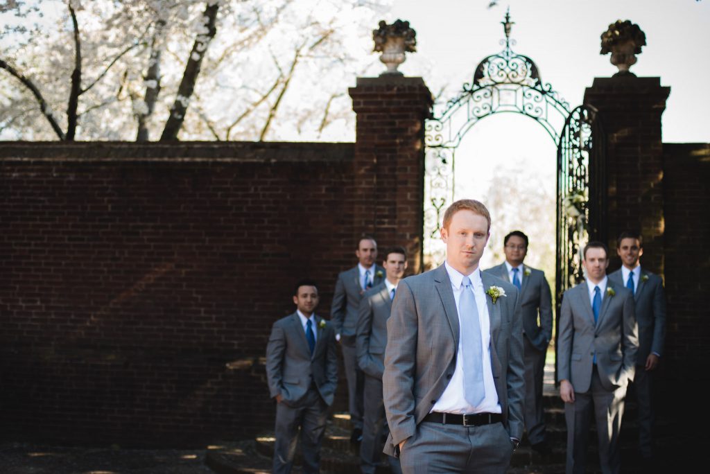 Oxon Hill Manor Maryland wedding Bellwether Events groom and groomsmen