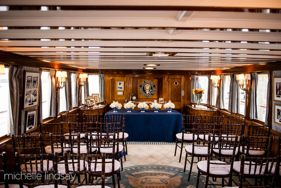 USS Sequoia wedding celebration on a yacht