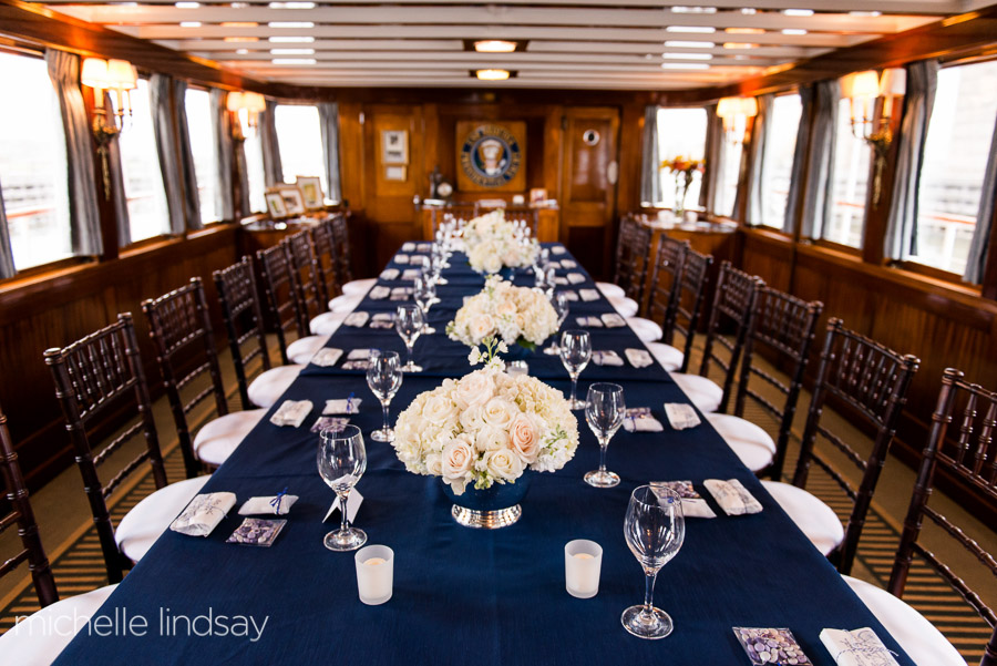 USS Sequoia wedding celebration on a yacht