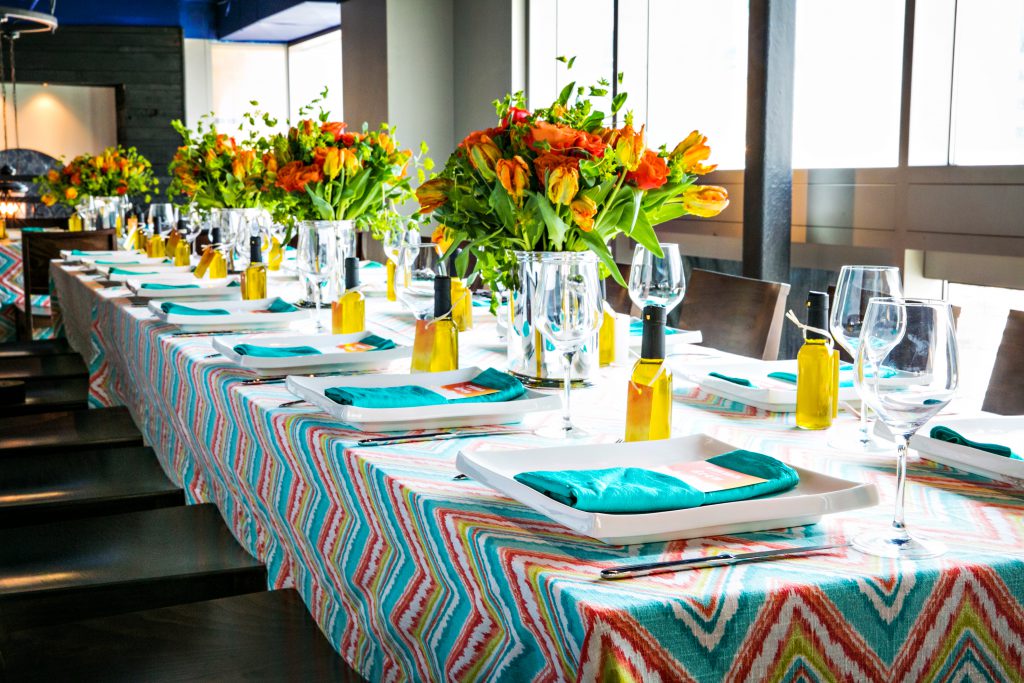 Colorful Mediterranean rehearsal dinner ideas