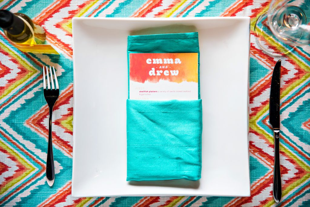 Colorful Mediterranean rehearsal dinner ideas