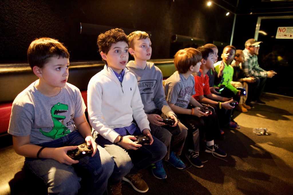 video game birthday party gamer truck