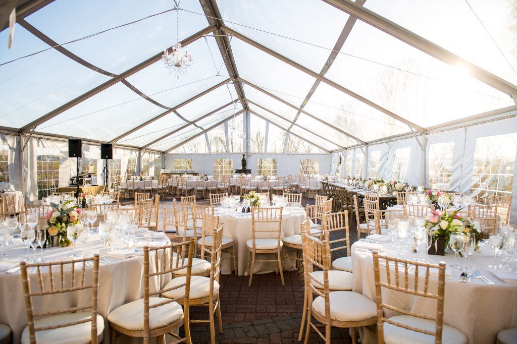 Oxon Hill Manor wedding reception clear tent