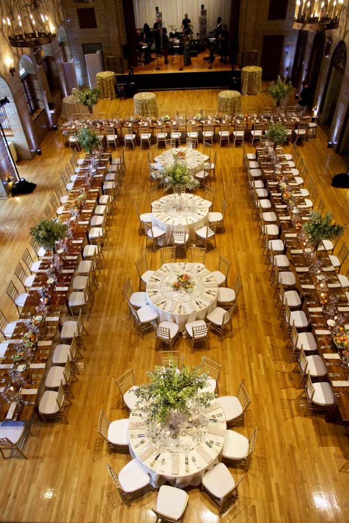 St. Francis Hall Wedding Washington DC Reception - wedding table sizes advice - how many guests fit at a wedding table - 