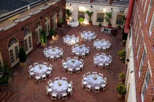 The Alexandrian Hotel wedding courtyard