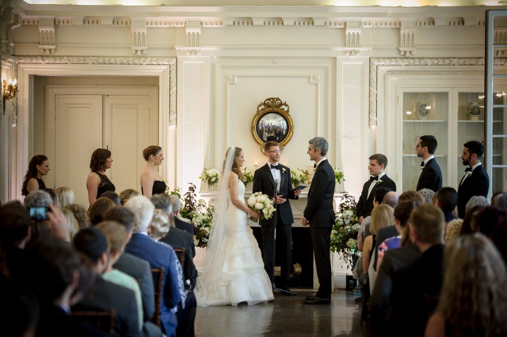 Daughters of the American Revolution wedding ceremony in O'Byrne Gallery