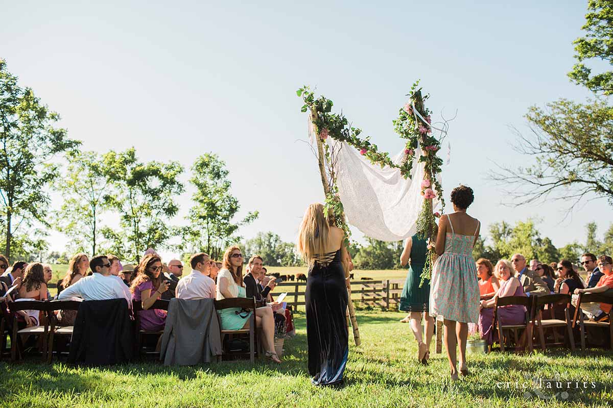 Rocklands Farm Wedding photo Jewish ceremony tented reception 18