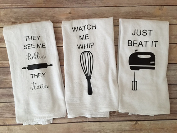 Hostess Gift Idea - music pun tea towels