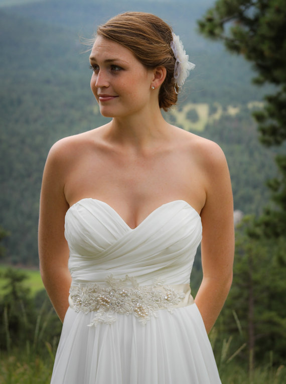 bridal lace accessory - sash