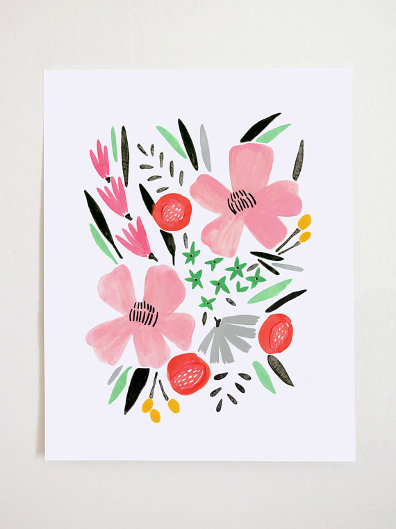Hostess Gift Idea - floral art print