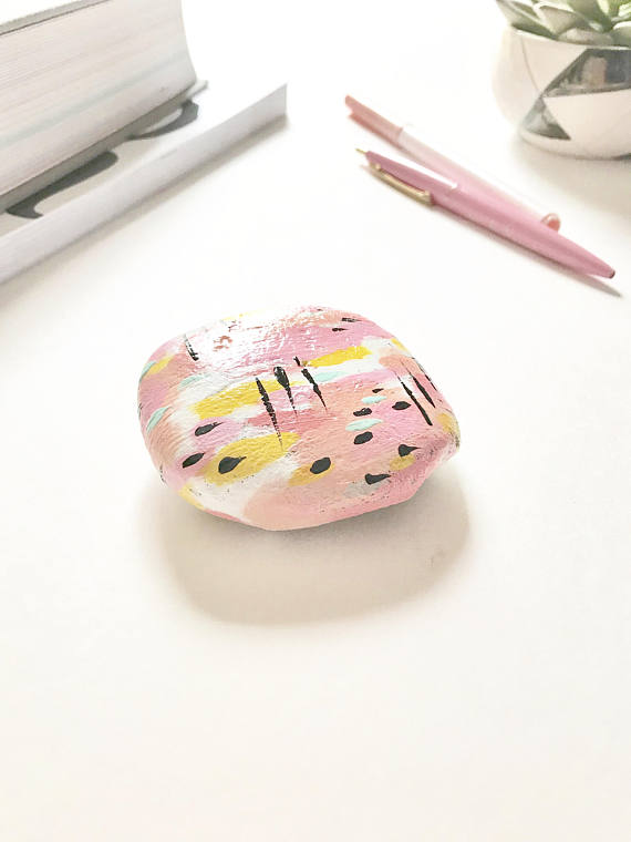 Hostess Gift Idea - painted rock paperweight