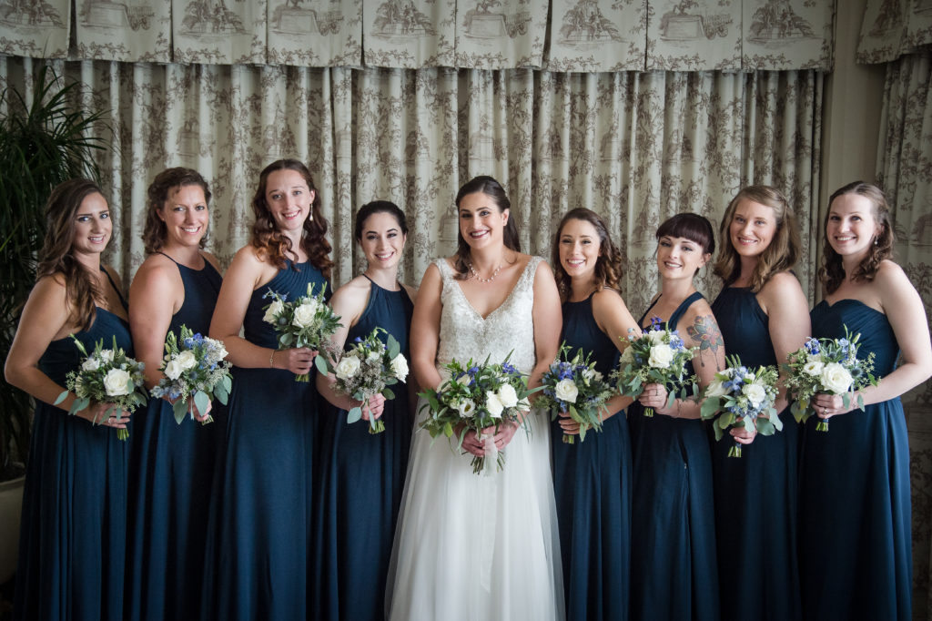 blue teal bridesmaid dresses