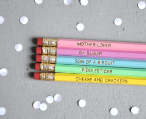 pastel rainbow sassy pencil set
