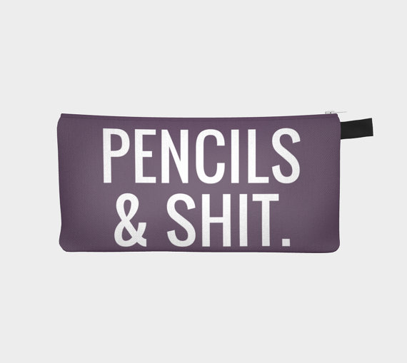 graphic pencil pouch