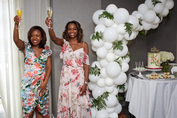 A classy, neutral baby shower in Alexandria VA - toasts