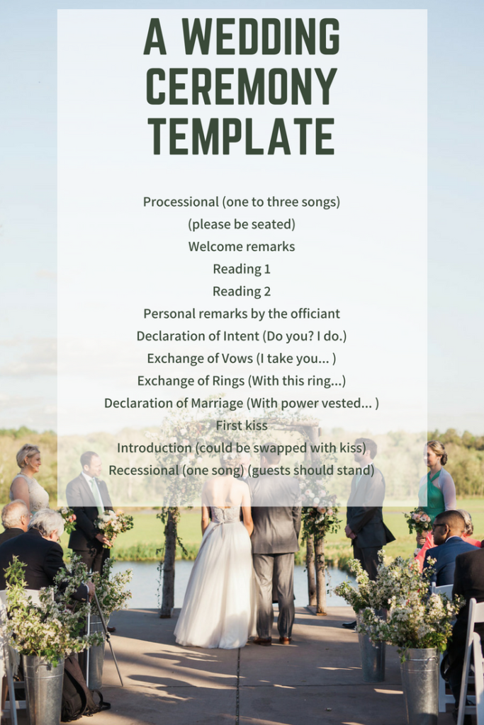 Wedding Ceremony Outline Template