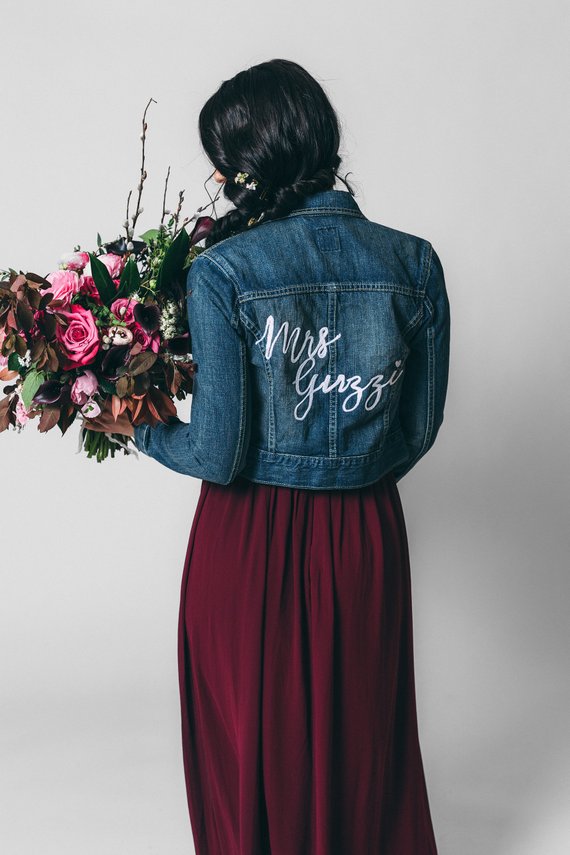 Bridesmaid Gift Ideas - custom denim jacket