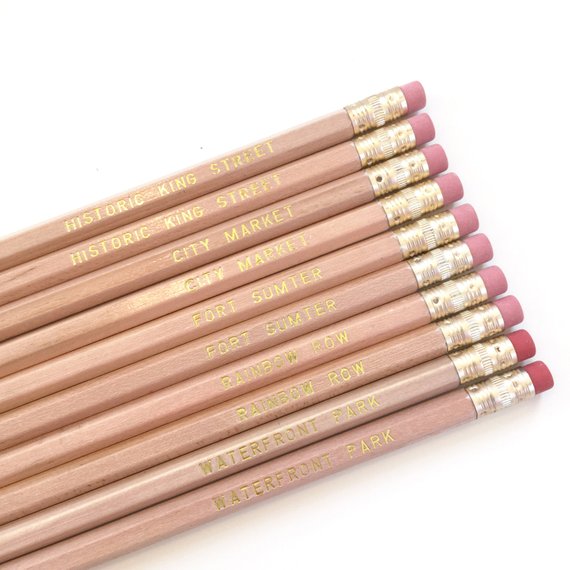 charleston gift idea: pencil set