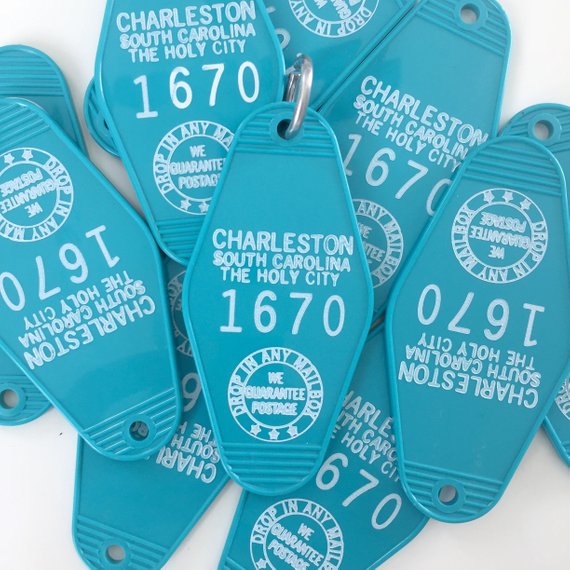 charleston gift idea: retro motel key chain