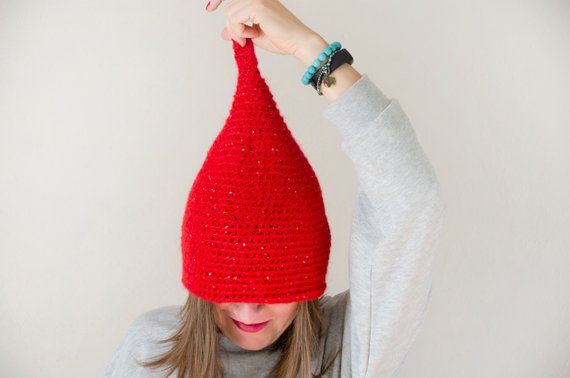 white elephant gag christmas gift yankee swap knit gnome hat