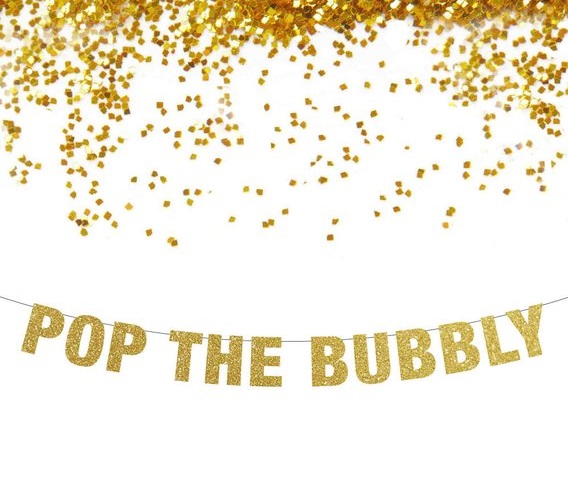 New Years Eve Party ideas - bubbly banner