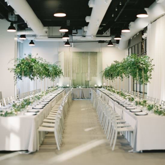 Grey and green wedding decor in Washington DC - Bellwether Events