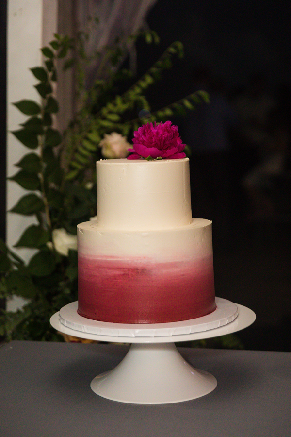 101 Constitution Wedding - wedding cake - burgundy ombre