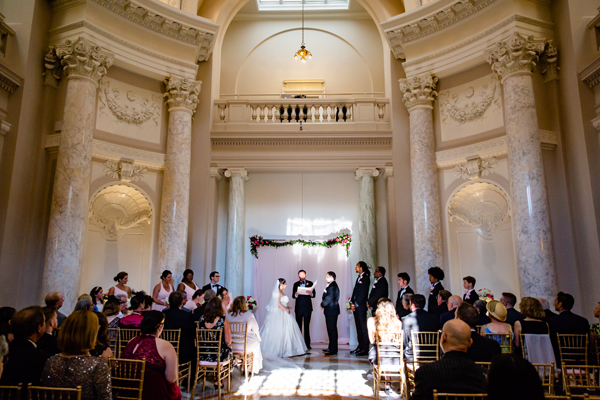 wedding ceremony at the Carnegie Institute for Science 