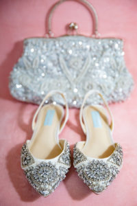 Carnegie Institute Wedding glitter bridal shoes