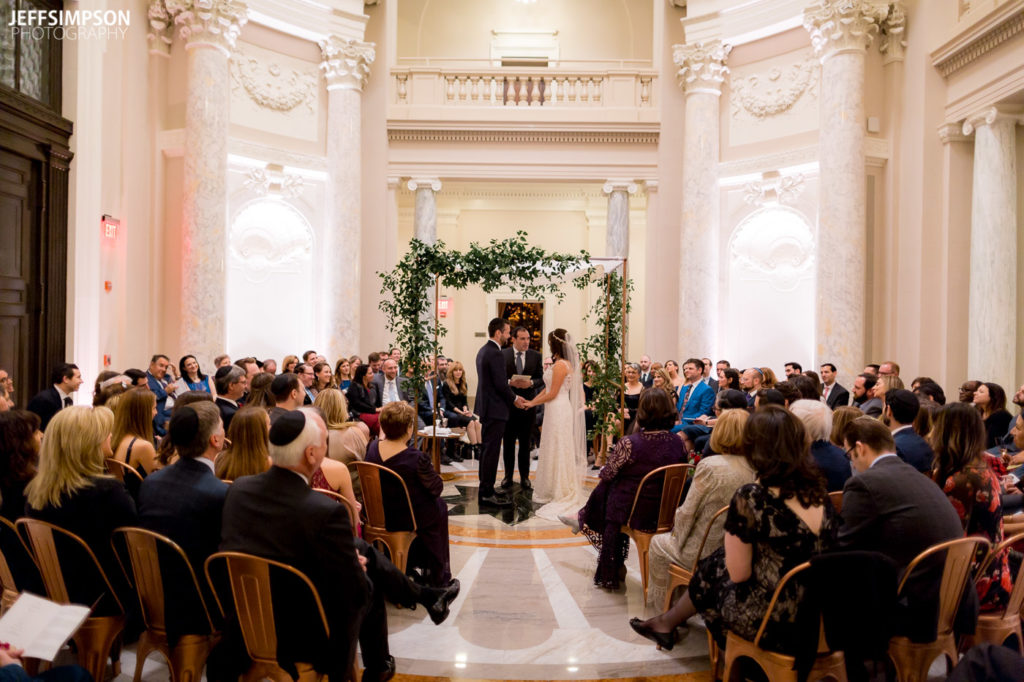 Jewish wedding ceremony at the Carnegie Institute for Science 