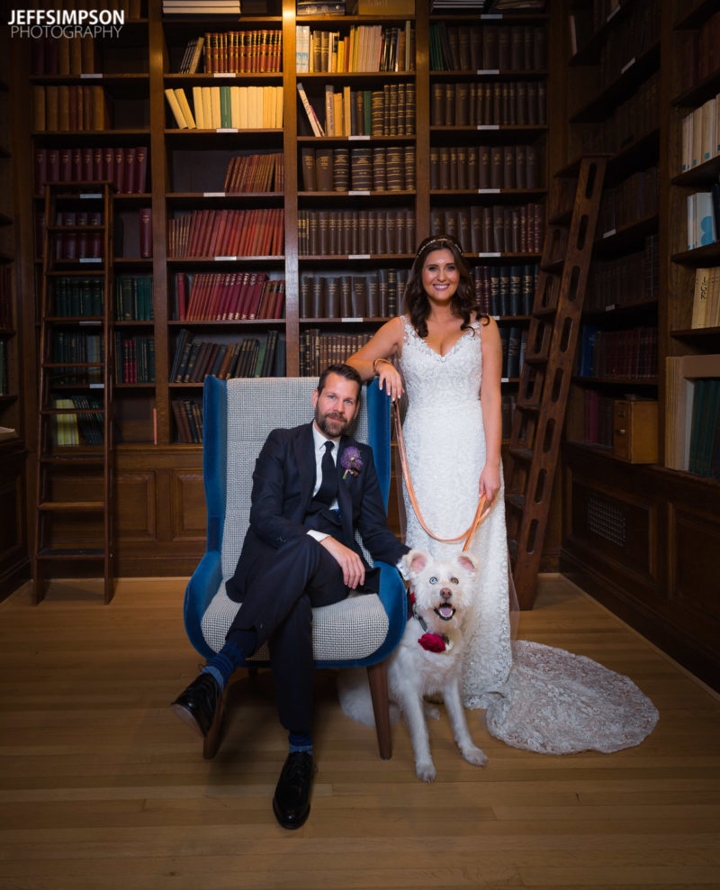 Carnegie Institution of Science Washington DC wedding dog portrait
