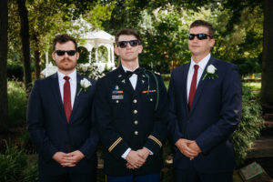 Fort Belvior Officers Club wedding groom and groomsmen fashion Virginia