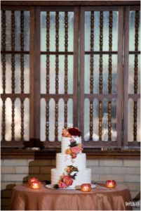 Saint Francis Hall wedding - wedding cake - white buttercream fresh flowers