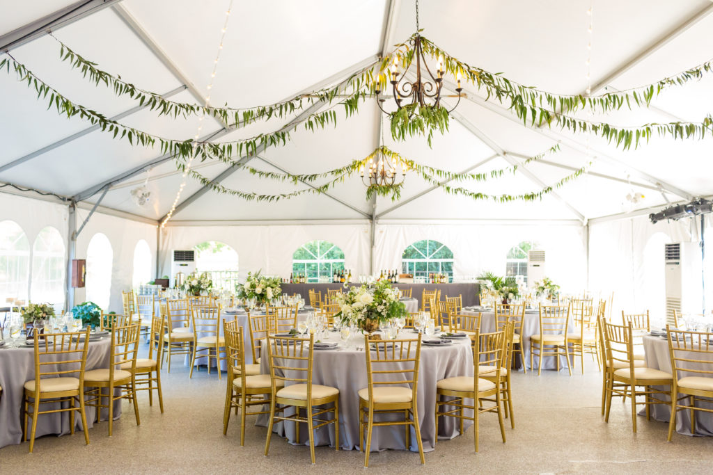 Leesburg, Virginia tented wedding reception at the Rust Manor House
