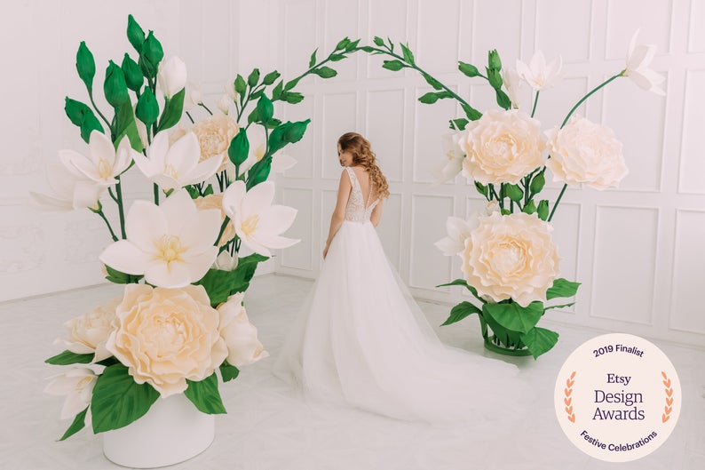 etsy wedding idea giant flower arch