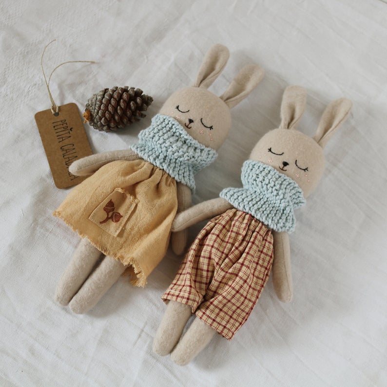etsy gift idea: organic bunny doll