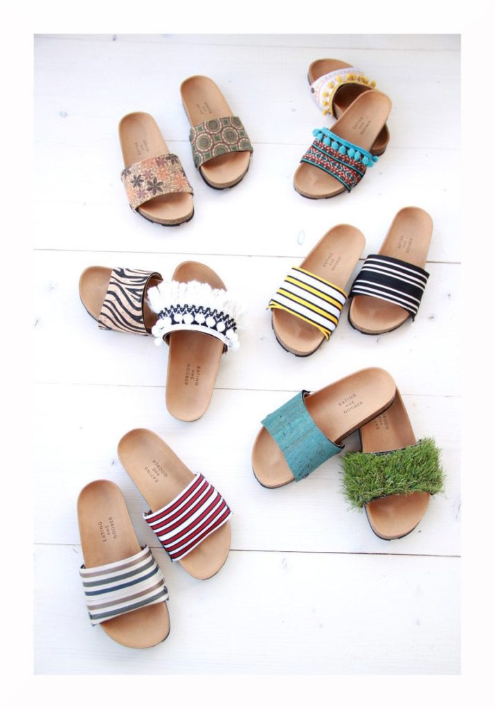 etsy gift idea: upcycled sandals slides