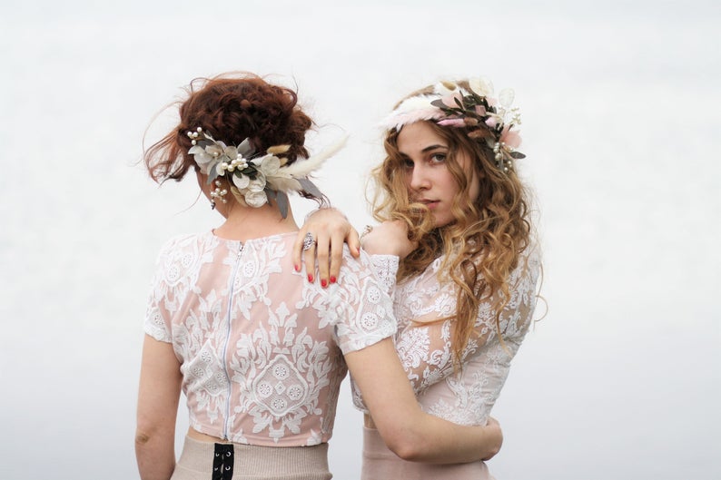etsy wedding idea floral crowns