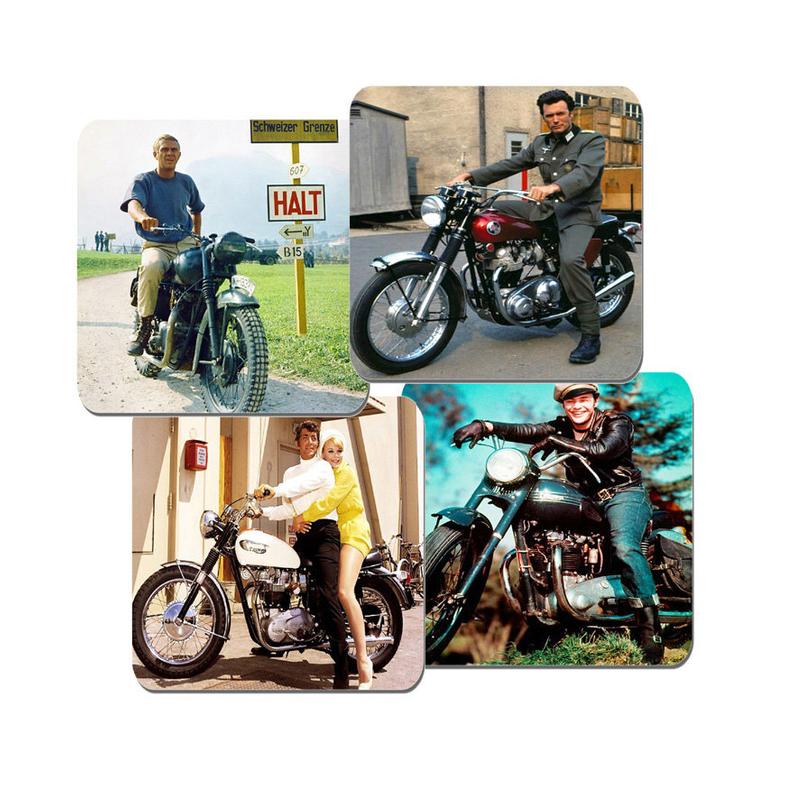 pop culture gifts for dad: motorcycle coasters
