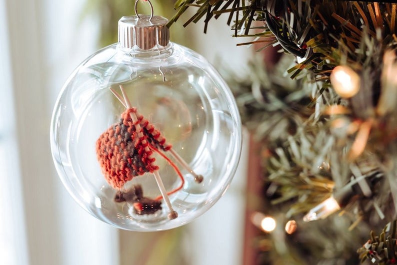 gift idea for women under $50: knitting ornament