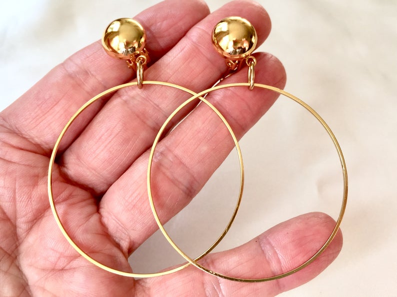 teens gift idea: vintage hoop earrings  