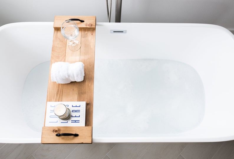 gift idea for the home - bath tub tray